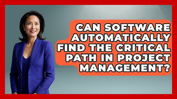 Can Software Automatically Find the Critical Path in Project Management?