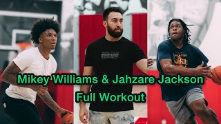 Mikey Williams \& Jahzare Jackson Full Workout With Ryan Razooky 2023