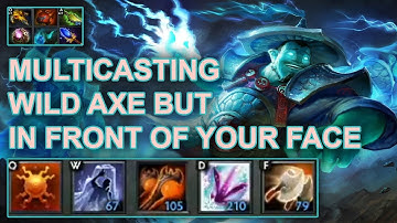 Dota 2 Custom Hero Chaos - Storm Spirit Multicasting Wild Axe but in Front of your FACE
