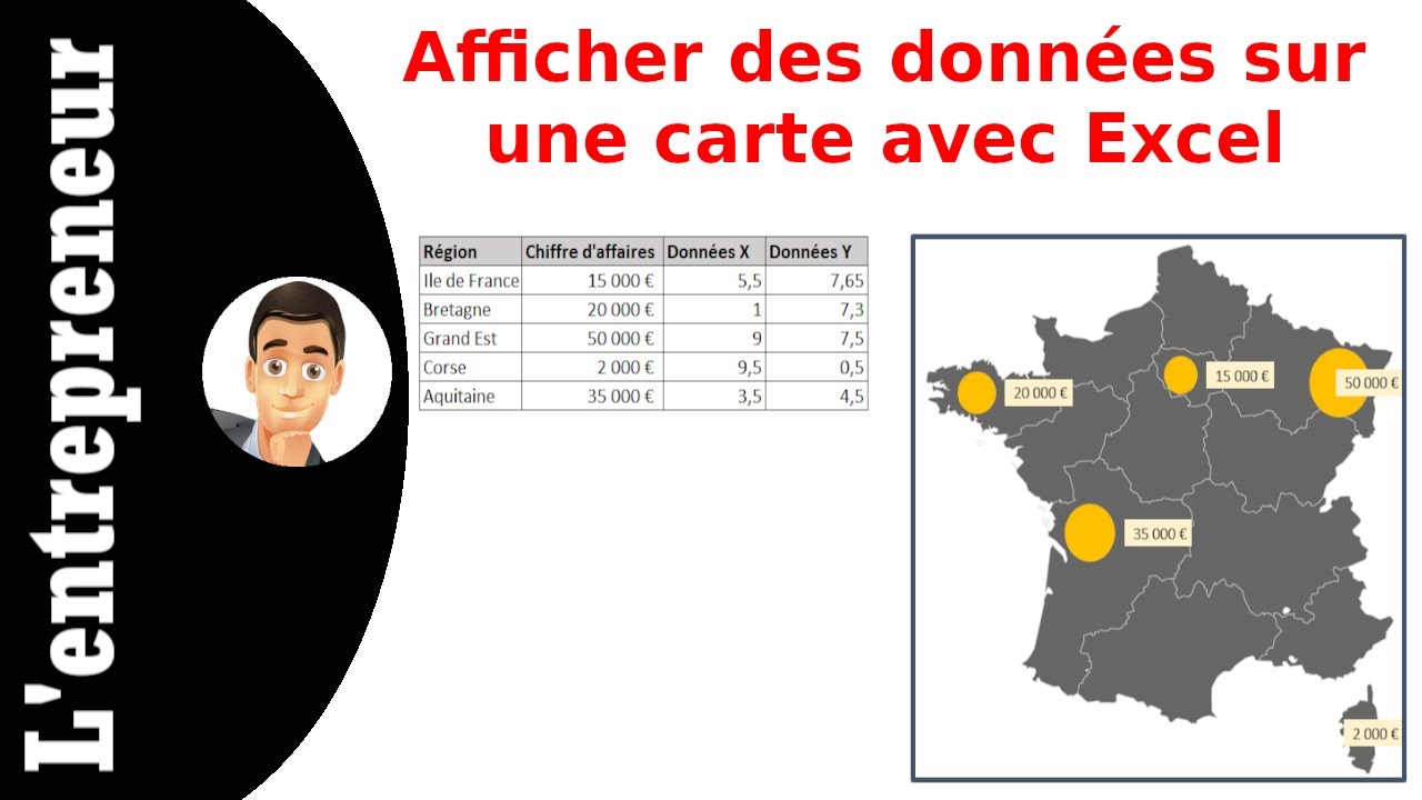 Afficher des données sur une carte avec Excel