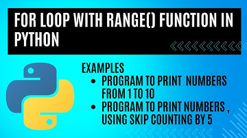 For Loop with range() Function in Python || Range function in Python|Python Tutorials for Beginners