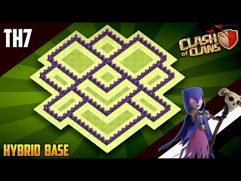 New Ultimate TH7 HYBRID/TROPHY[defense] Base 2019!!  Town Hall 7 Hybrid Base Design - Clash Of Clans