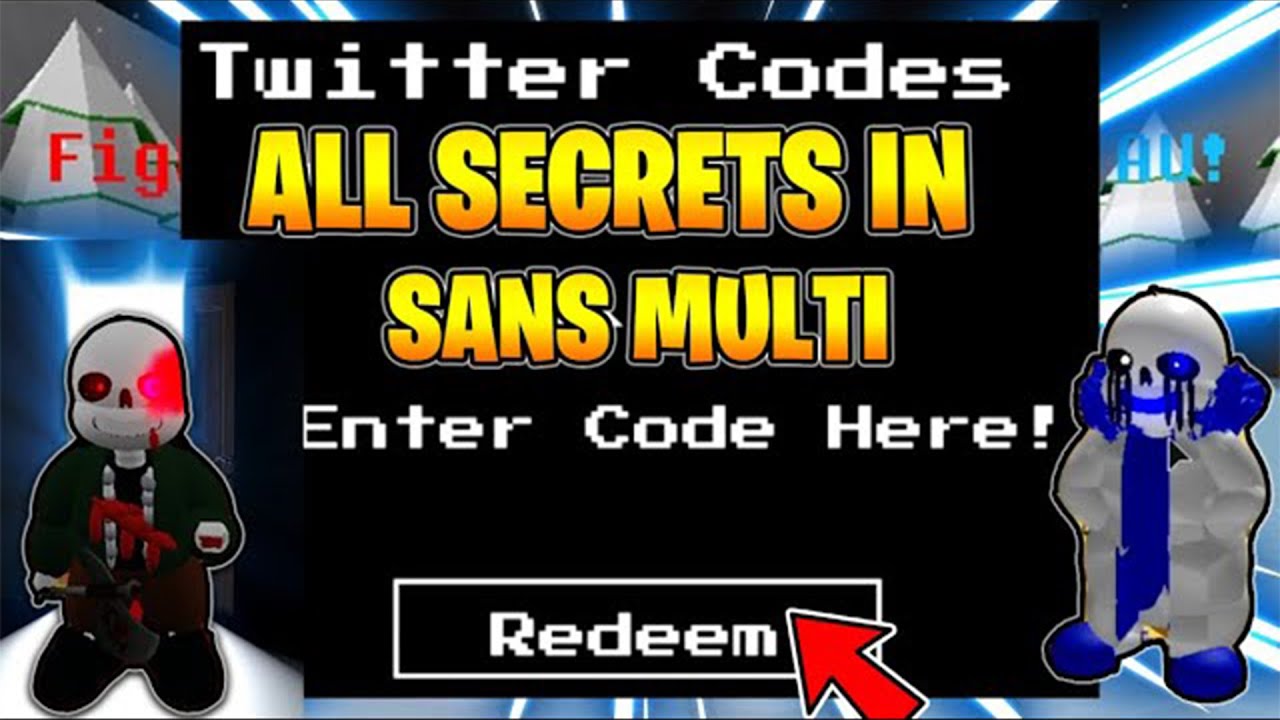 ALL *NEW* SECRET OP CODES in SANS MULTIVERSAL BATTLES! [8M EVENT!] Roblox 