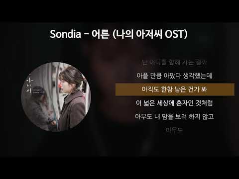   Sondia 어른 나의 아저씨 OST 가사 Lyrics