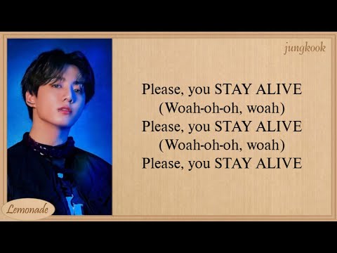 BTS Jungkook Stay Alive Lyrics  (Prod. SUGA of BTS) 7 FATES: CHAKHO OST