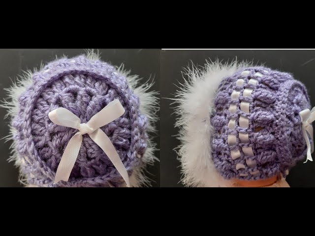 TUTO BONNET BEBE RIGOLO AU CROCHET PATTERN FUNNY BABY HAT CROCHET 