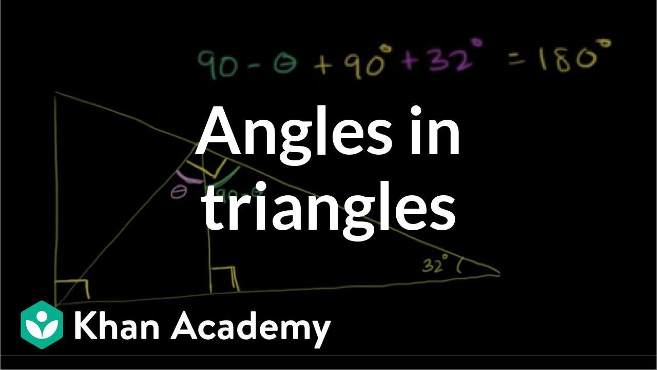 Worked Example Triangle Angles Diagram Video Khan Academy