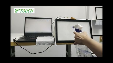 PCAP,Interactive Digital Signage touch panel(Demo for touchscreen waterproof capability)