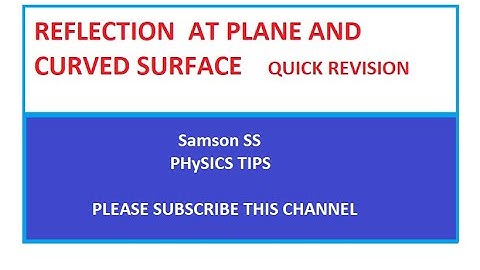 REFLECTION  AT PLANE AND CURVED SURFACE- QUICK REVISION