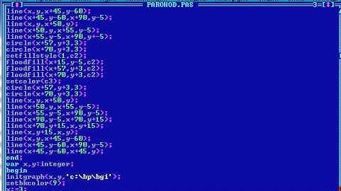 Код программы в pascal
