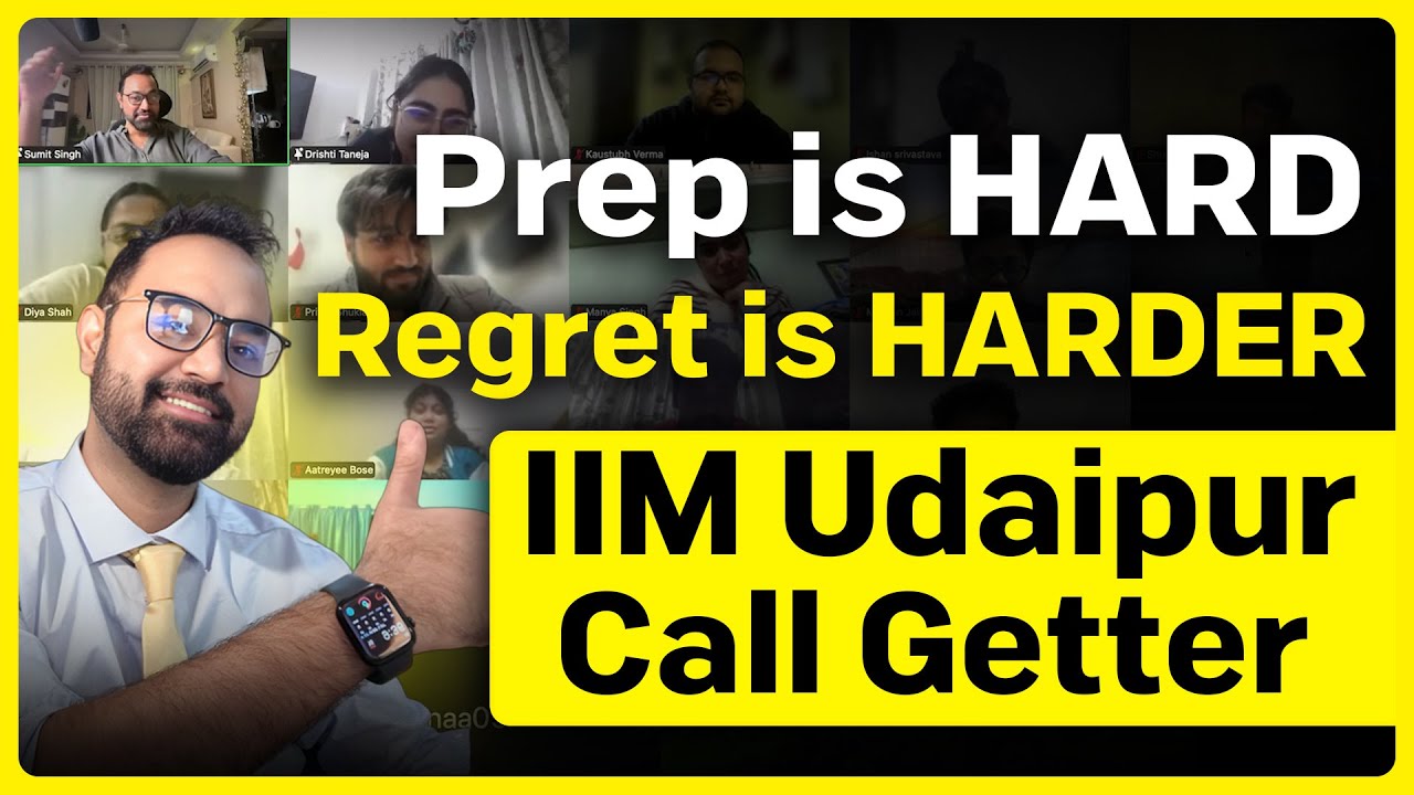 CAT 2026 Preparation | IIM Udaipur Call getter advice on how to ace CAT exam