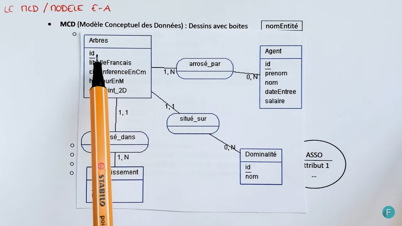 Le Mod Le Conceptuel De Donn Es Mcd Mod Le Ea Fonctionnement Exemple Bases De Donn Es