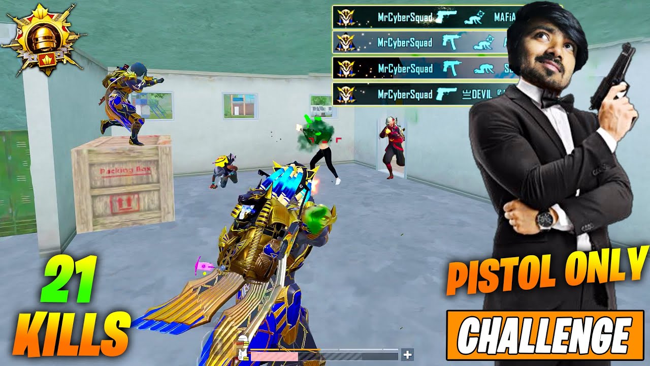 😱 OMG !! PISTOL ONLY CHALLENGE IN SOLO VS SQUAD || SUBSCRIBERS CHALLENGED ME & PHARAOH X-SUIT BGMI