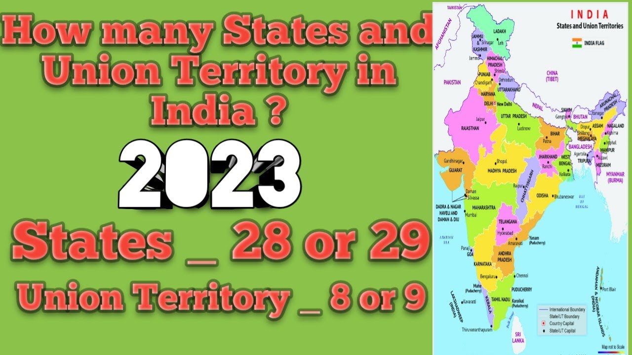 How many State's and Union Territory in India in 2023 UT and States in