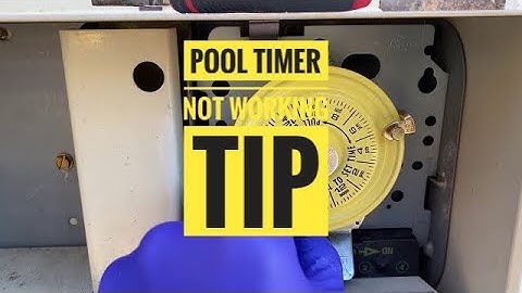 Pool timer not working tip