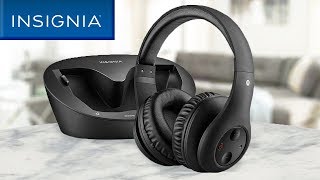 Insignia Wireless Rf Headphones For Tv Gaming Youtube