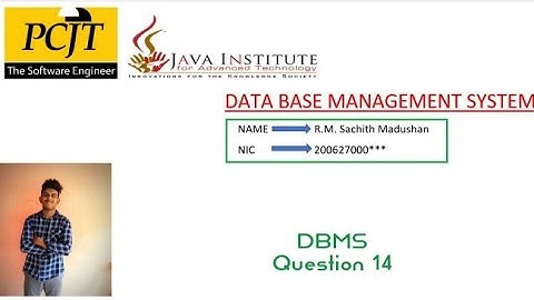 DBMS Question - 14