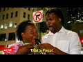 Homeless lady ate poop