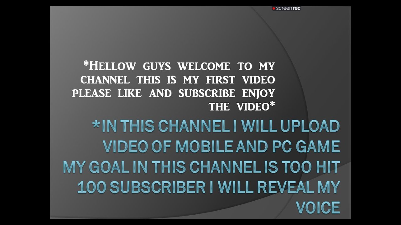 MY FIRST VIDEO.PLEASE LIKE AND SUBSCRIBE - YouTube