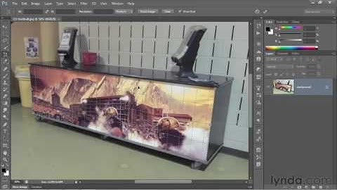 6 6 Using the Perspective Crop tool - ( Photoshop CS6 Tutorial )