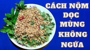 Dọc Mùng Nộm Lạc | Cách Nộm Dọc Mùng Không Bị Ngứa || Bếp Nhà BB