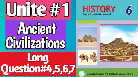 Class 6th History Chapter#1 Exercise long Question#|Class4,5,6,7 History New Book 2023-24#6thhistory