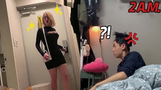 I Caught My Girlfriend Going Out With Sexy Dress AT NIGHT TIME....