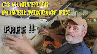 C3 Corvette Power Window Gremlins Fixed For Free !!!