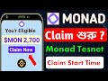 Monad Airdrop Token Claim Update | Monad Tesnet Token Withdraw Process | Monad Token Listing Time