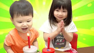 BupBit pretend play blowing candles &amp; sing along Happy Birthday to Bup-  BupBit Family