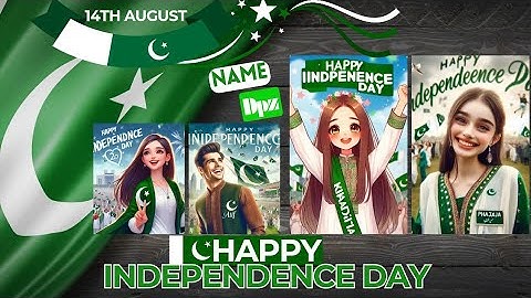 14 August independence day Celebrating AI Name Image II Make dp with name Complete Tutorial #video