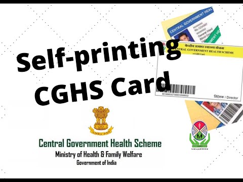 How to Self-print your CGHS Card