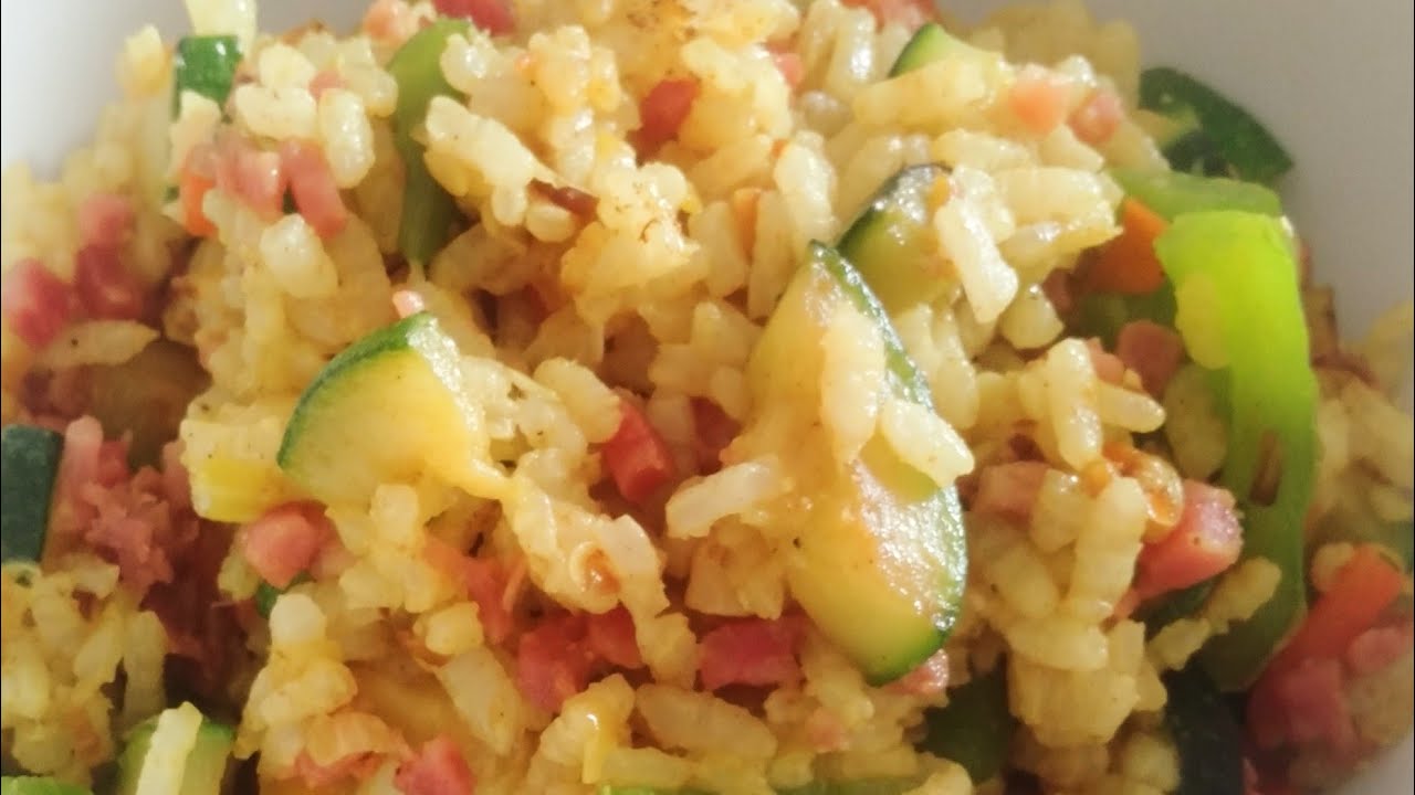 Verduras con arroz al curry (arroz integral, grano entero) Lékué 🥇