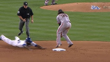 SF@LAD: Adrian crosses the plate on a throwing error