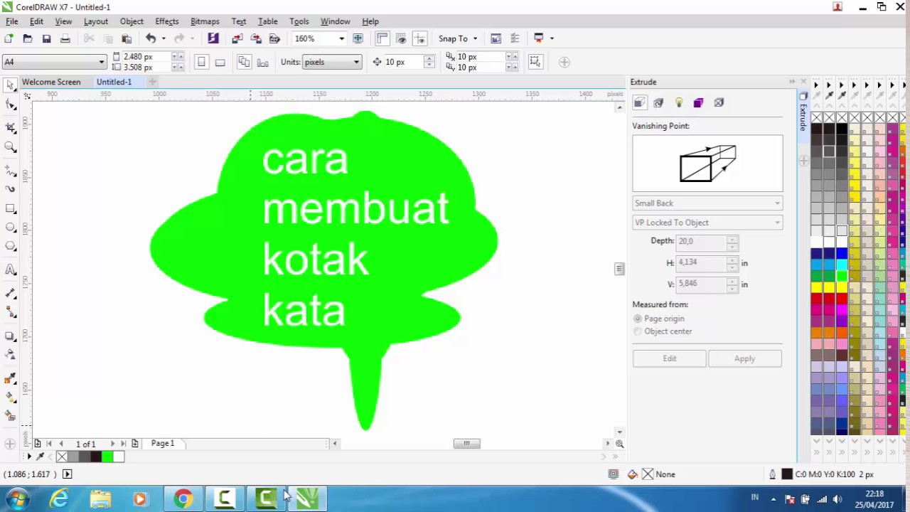  Cara  Membuat  Kotak Pikiran di  CorelDRAW  x7  Terbaru 2021 