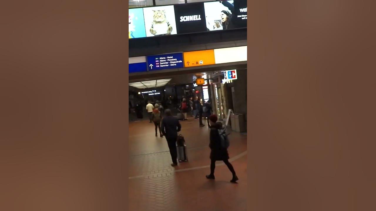 Гамбург, Германия, центральный железнодорожный вокзал / Hamburg ...