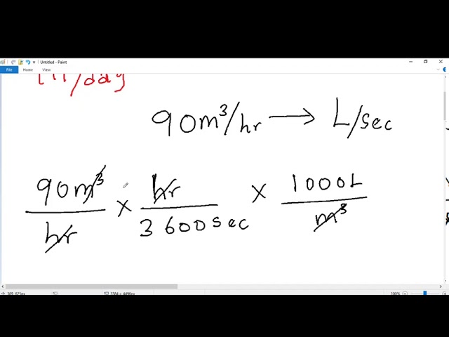 How to convert from cubic meters per hour and cubic meters per day to  litres per seconds - YouTube