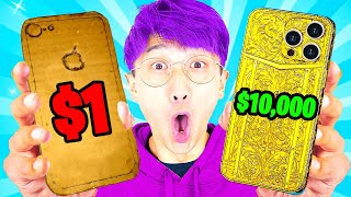 REVIEWING $1 vs $10,000 IPHONE! (CAN YOU GUESS THE PRICE OF THESE CRAZY IPHONE PRODUCTS?)