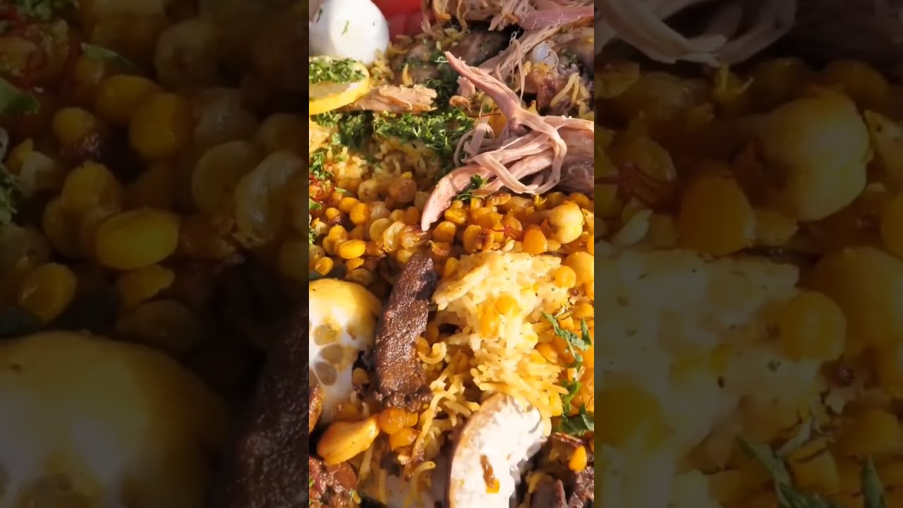 Arabian food, the food ranger, rare whole camel platter with rice and eggs