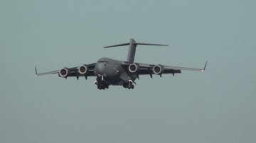 Royal Air Force RAF Boeing C-17A Globemaster III (ZZ175) Landin Gibraltar LXGB