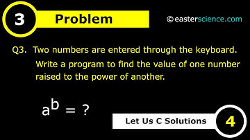 Write a C program to find the value of one number raised to the power of another. | EASTER SCIENCE