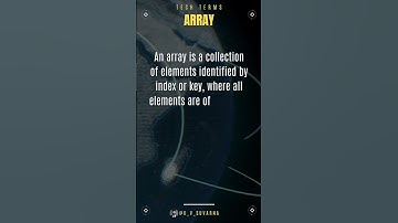 what is array? #TechEducation #onlinelearning #definitions #shorts #array