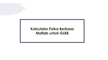 Kalkulator Fisika dengan GUI Matlab Untuk Contoh Soal GLBB