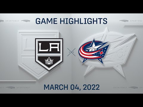 NHL Highlights | Kings vs. Blue Jackets - Mar 4, 2022