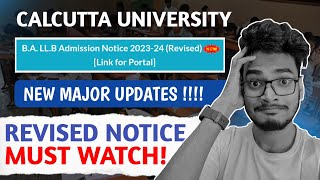 NEW IMPORTANT UPDATES | CU BA LLB ADMISSION 2023 | REVISED NOTICE [MUST WATCH]