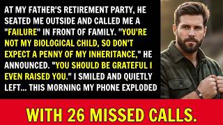 At Dad's Retirement Party, He Called Me Failure In Front Of Everyone — You're Not My Real Son...