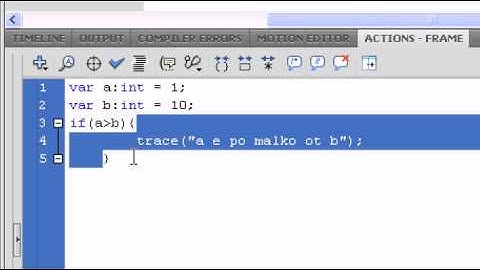 ActionScript 3 Урок 5 - запознаване с if/else