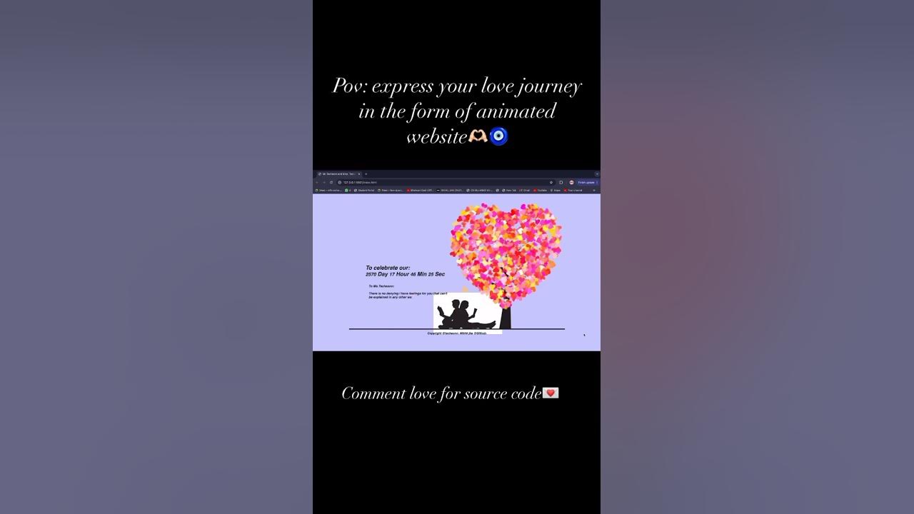 Responsive Love propose your Crush || Html css js free source code ||Learn free coding advance ❤️❤️