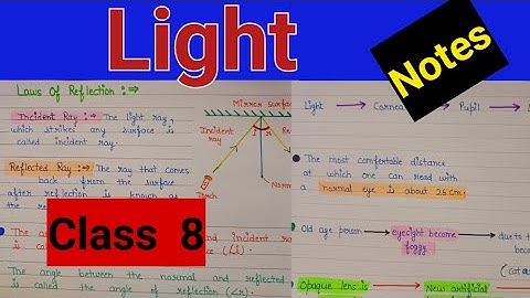 Light class 8 science notes | Light chapter15 class 8 science | Light class 8 science explanation