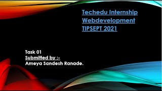 Techedu Task 01 Vedio